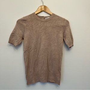 Zara soft short sleeve top - beige